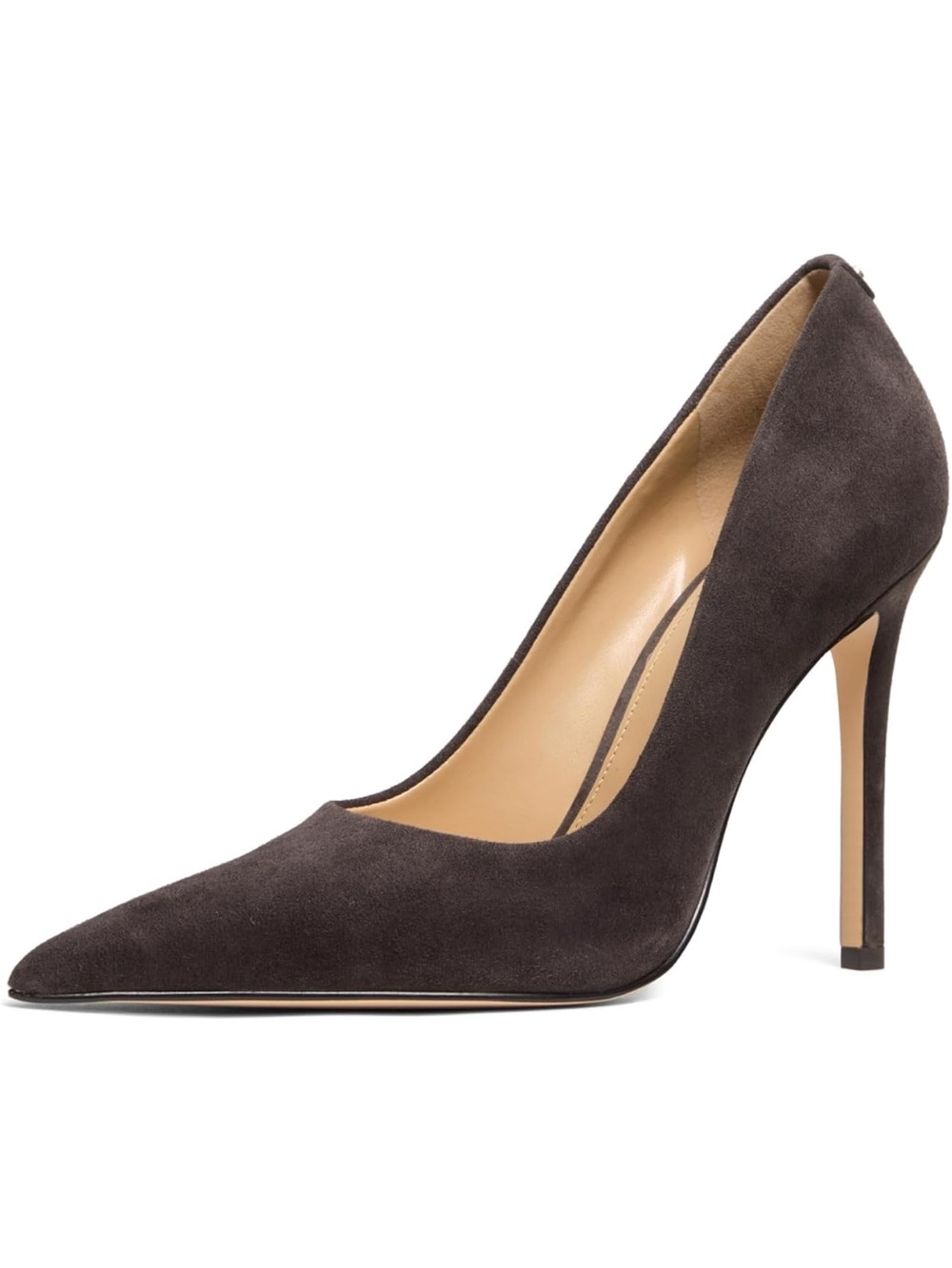 Michael Kors Classic Pointed-Toe Suede Pump in Dark Brown
